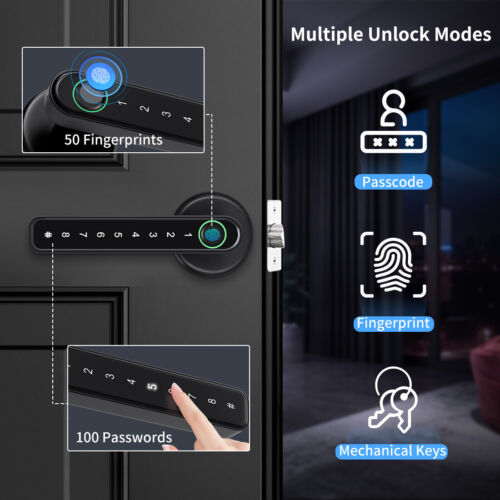 Fingerprint Smart Door Lock - Mobile App Remote Control...