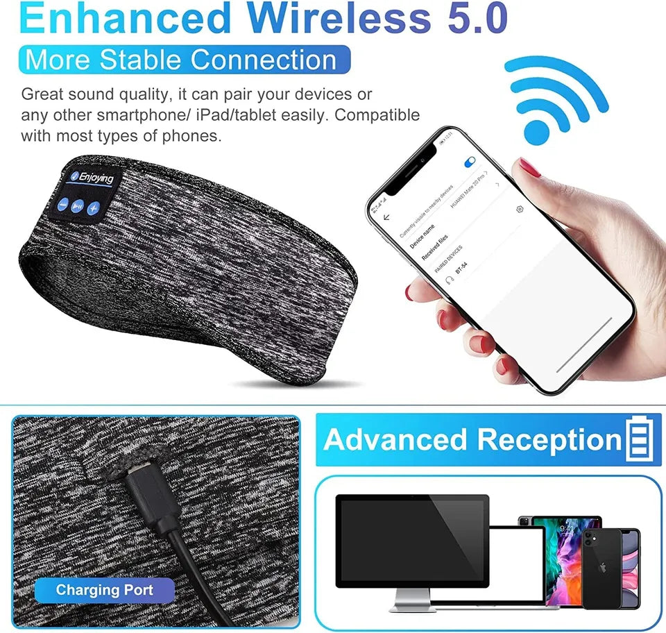 2-in-1 Wireless Sleeping Headphones, Sports Headband...