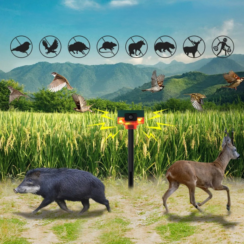 Solar Bird Repeller with Flashing Light